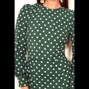 Lauren Ralph Lauren Green and white polka dots Dress